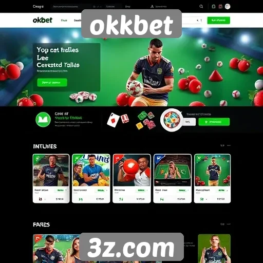 Interface do site do okkbet é intuitiva e acessível